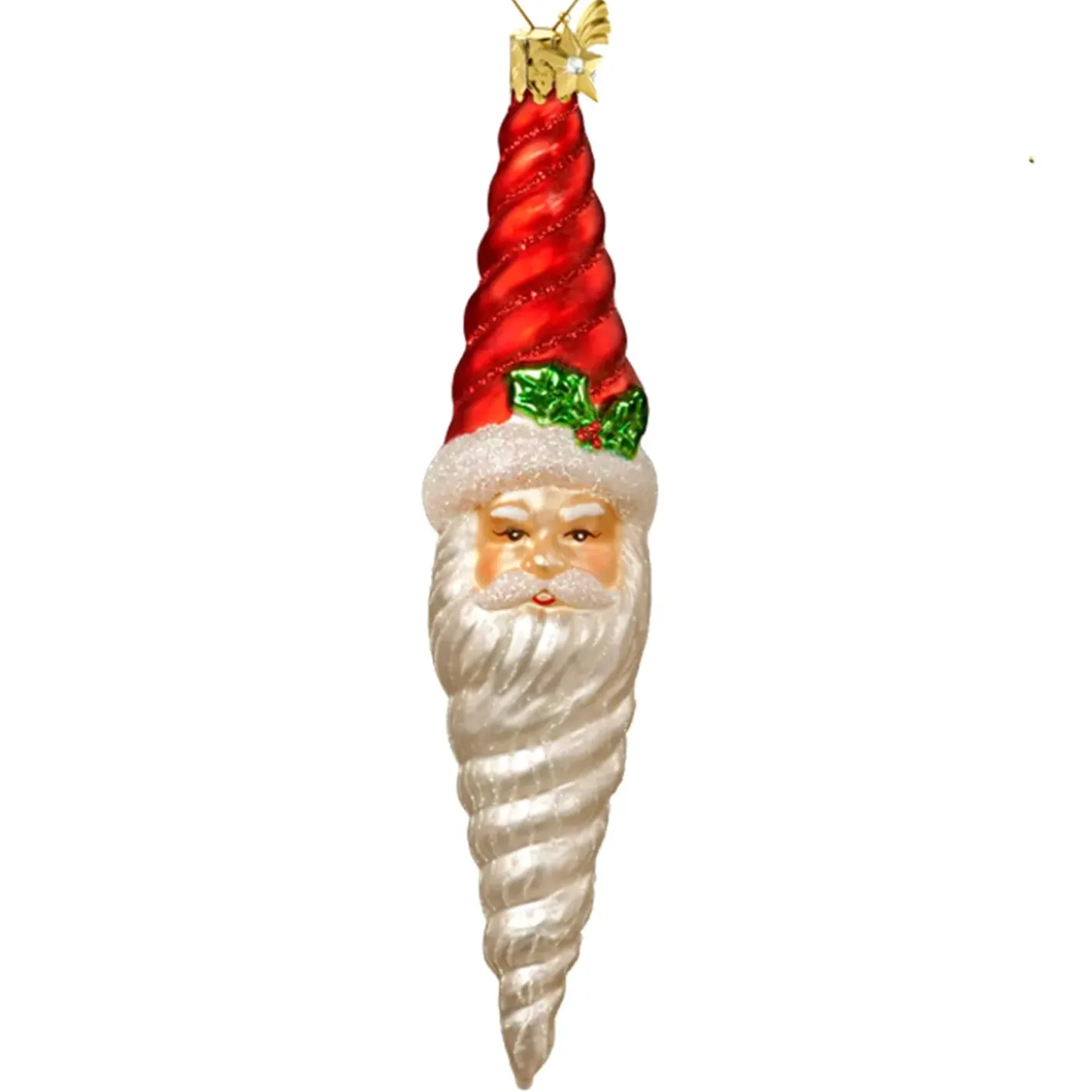 Poesie in Glas Baumschmuck Aus Glas-Eiszapfen Hl. Nikolaus