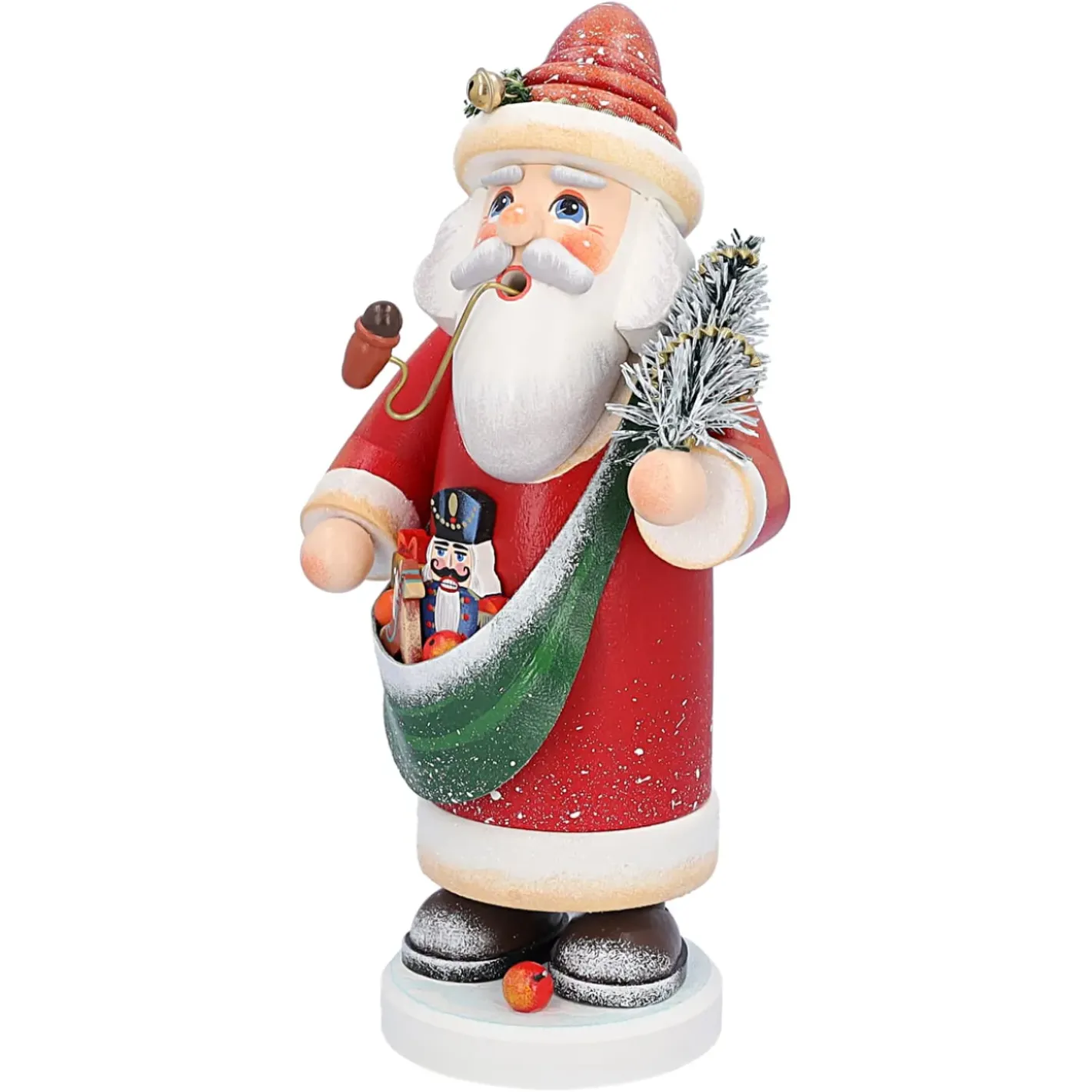Käthes Original Räuchermänner-Holzknoddl "Nostalgischer Weihnachtsmann", Rauchermannchen