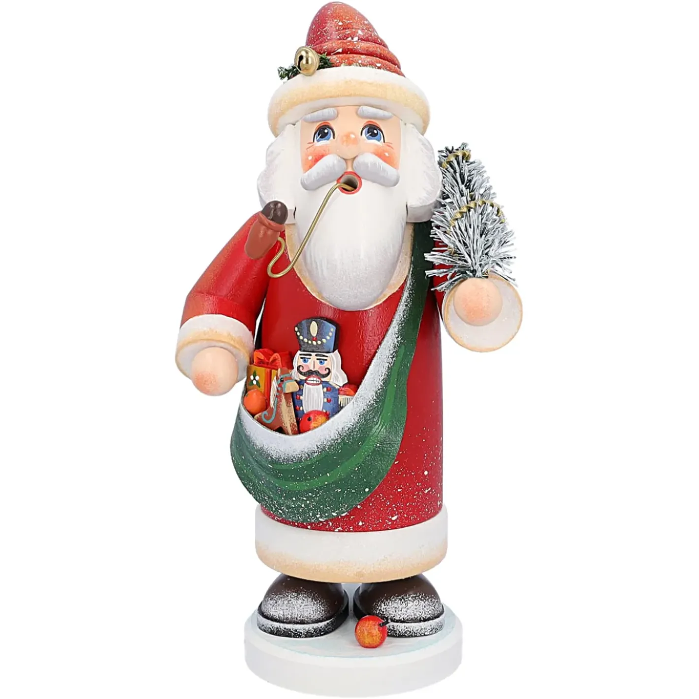 Käthes Original Räuchermänner-Holzknoddl "Nostalgischer Weihnachtsmann", Rauchermannchen