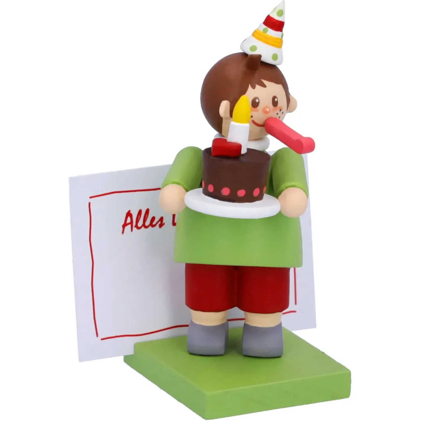 Käthes Original Käthes Original Figuren-Junge Mit Torte "Herzlichen Gluckwunsch"