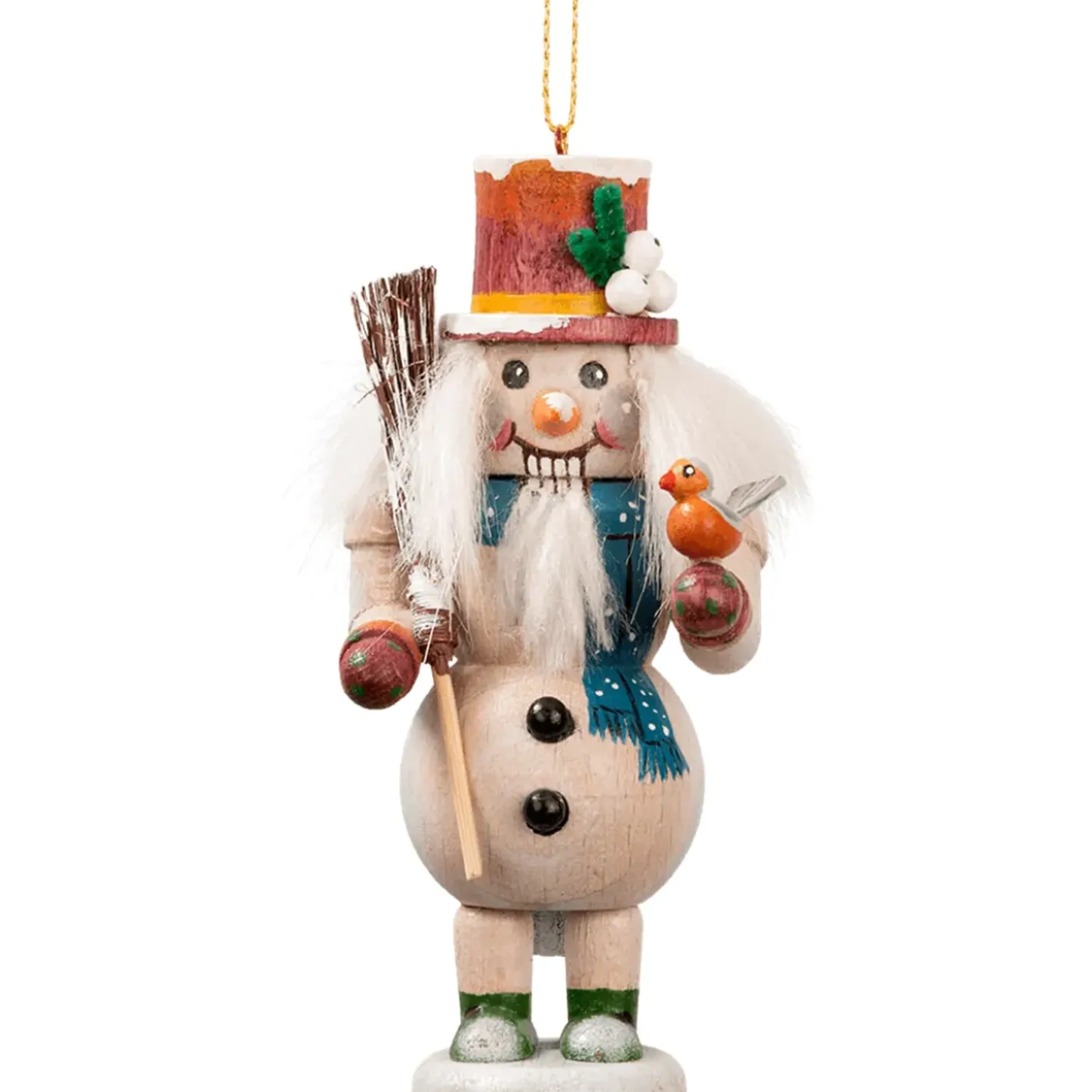 Käthes Original Baumschmuck Aus Holz-Miniknackl "Schneemann", 9,5Cm