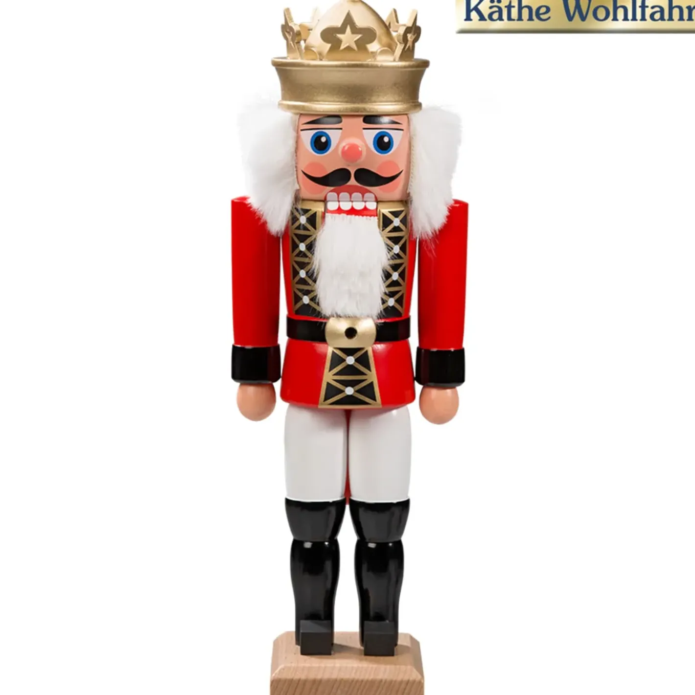 HODREWA Nussknacker-Nussknacker "Konig" Rot, 27Cm