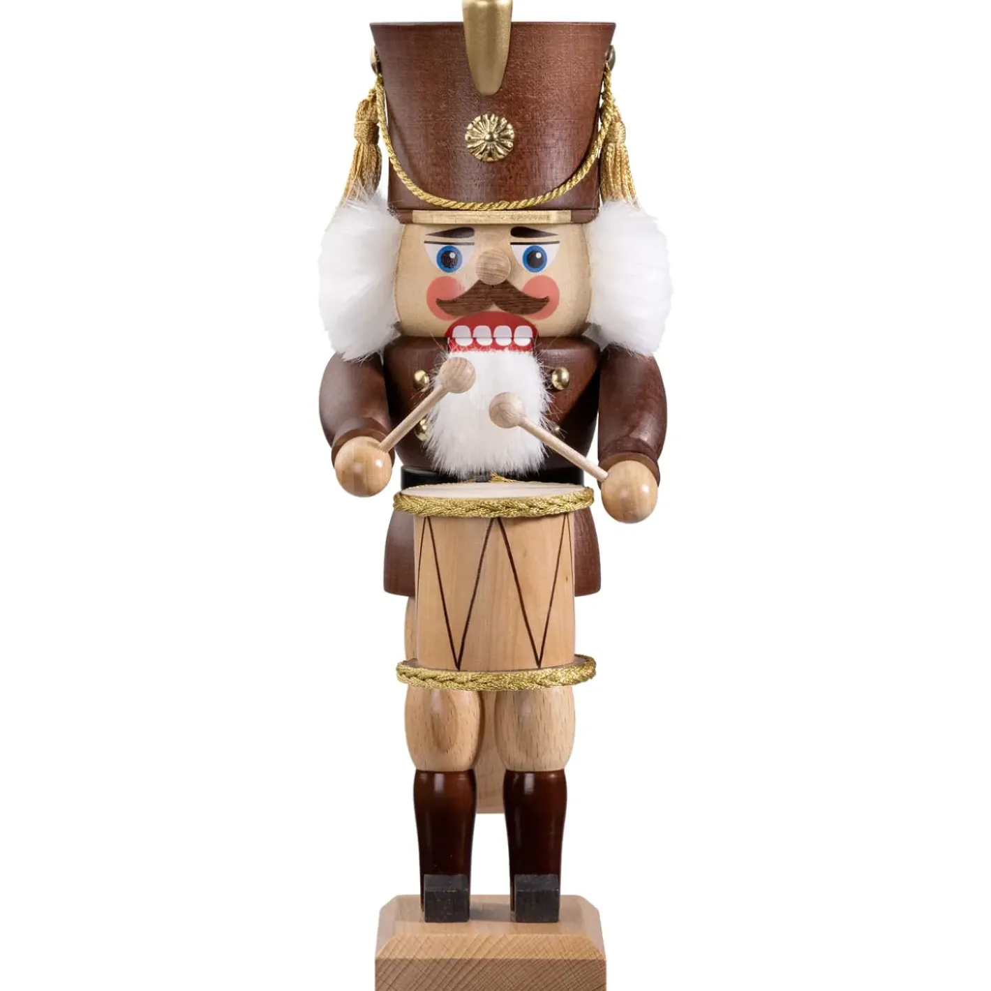 HODREWA Nussknacker-Nussknacker "Trommler", Braun/Lasiert, 30 Cm