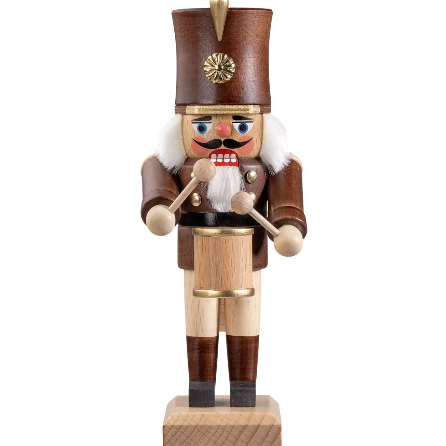 HODREWA Nussknacker-Nussknacker "Trommler", Braun/Lasiert, 20,5 Cm