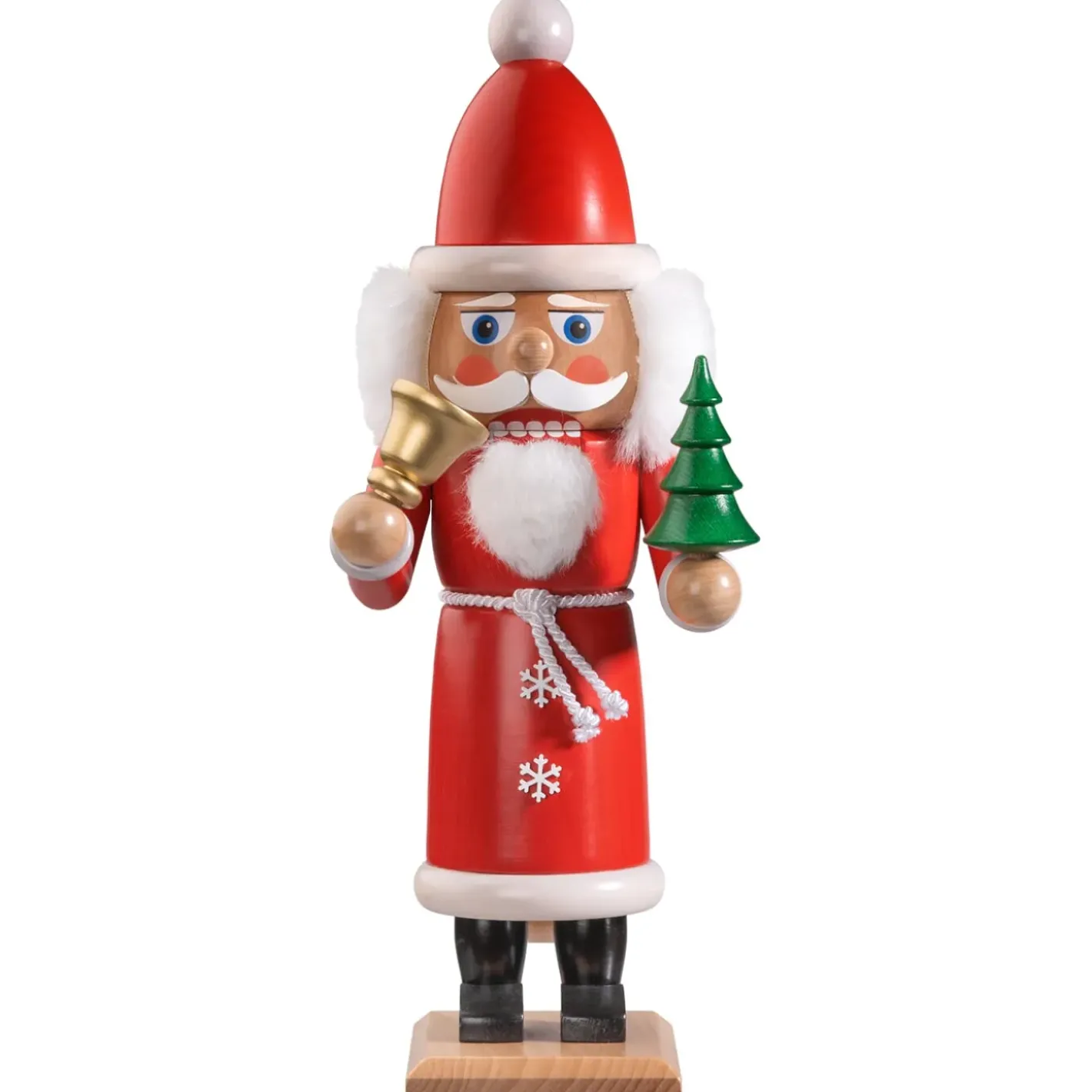 HODREWA Nussknacker-Nussknacker "Weihnachtsmann", Rot/Weis Lasiert, 37Cm