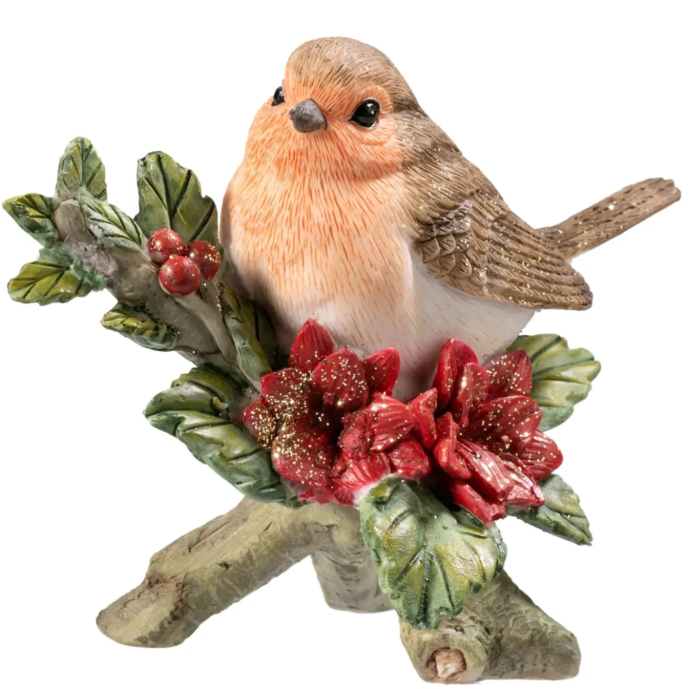 Käthe Wohlfahrt Standfiguren-Rotkehlchen Auf Weihnachtsstern