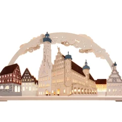 RATAGS Holzdesign Rothenburg Motive-Schwibbögen "Rothenburg Ob Der Tauber" 230V Mit Usb A-Anschluss