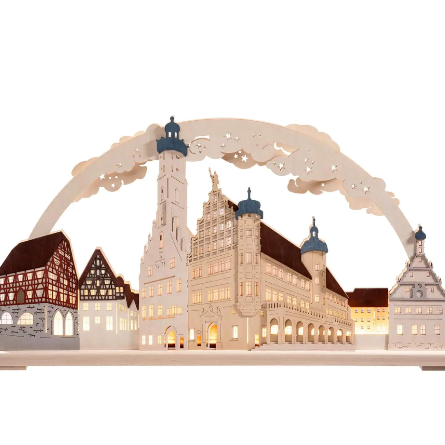 RATAGS Holzdesign Rothenburg Motive-Schwibbögen "Rothenburg Ob Der Tauber" 115V