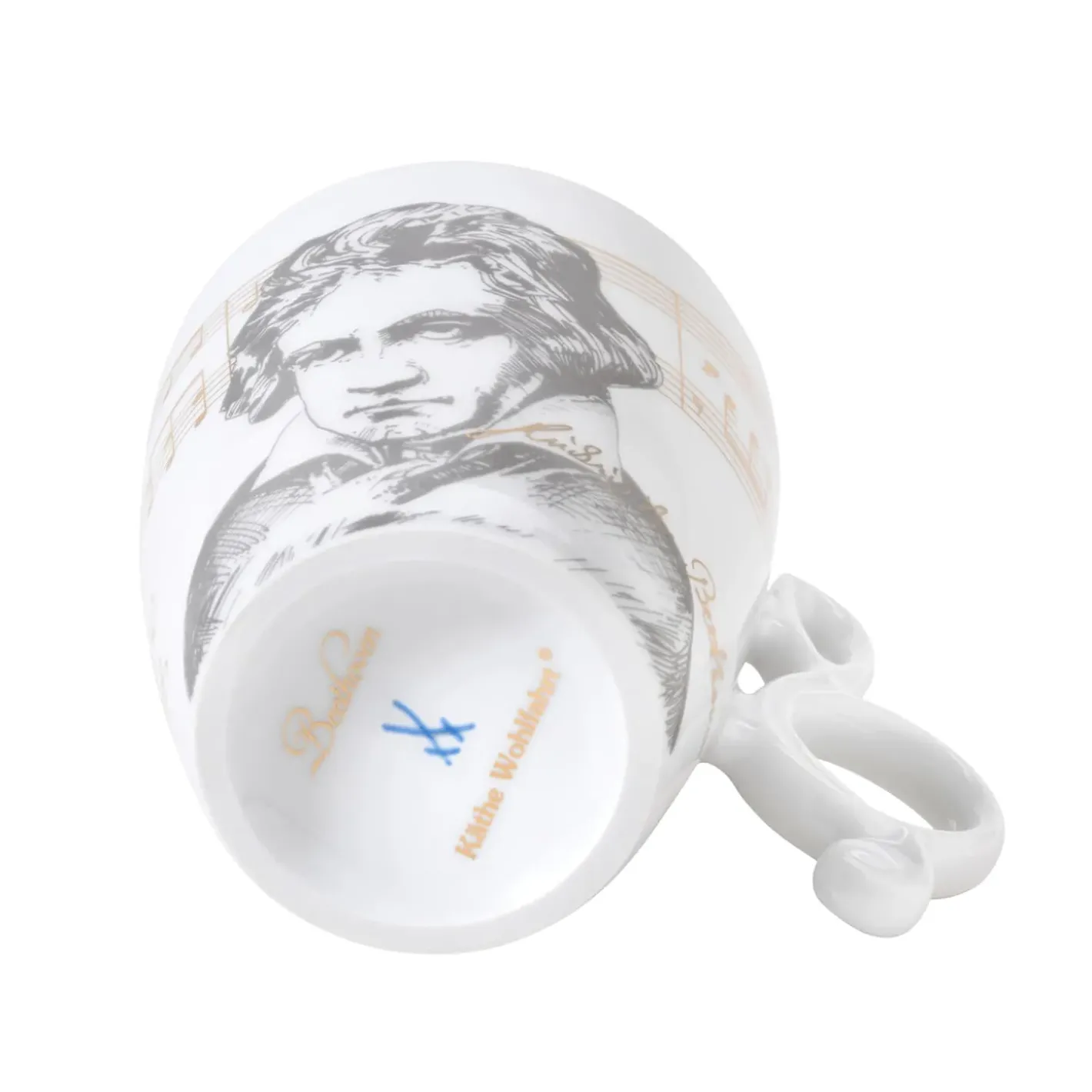 Meissen Porzellan Tischdeko-Tasse "Beethoven"