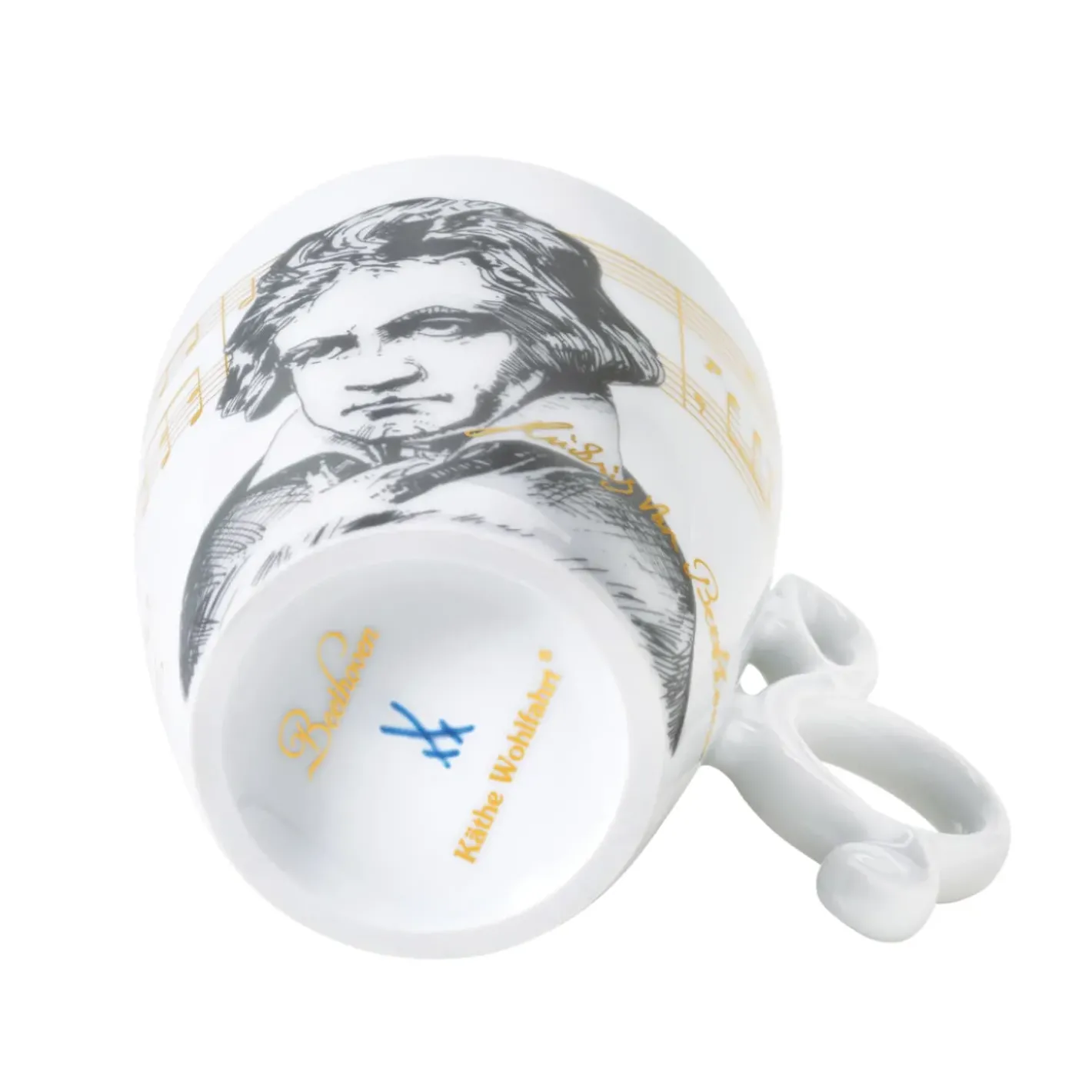 Meissen Porzellan Tischdeko-Tasse "Beethoven"