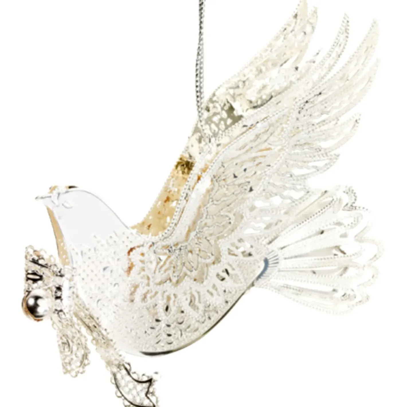 Käthe Wohlfahrt Baumschmuck Aus Messing-Taube, Versilbert